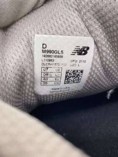 商品画像：ローカットスニーカー/25cm/GRY/M990GL5 5