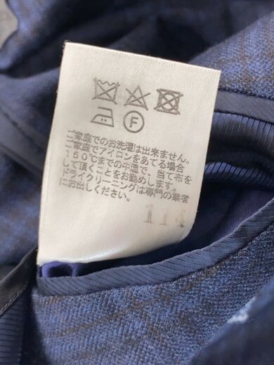 商品画像：テーラードジャケット/M/ウール/NVY/チェック 6