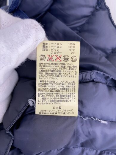 商品画像：ダウンベスト/38/ナイロン/NVY 5