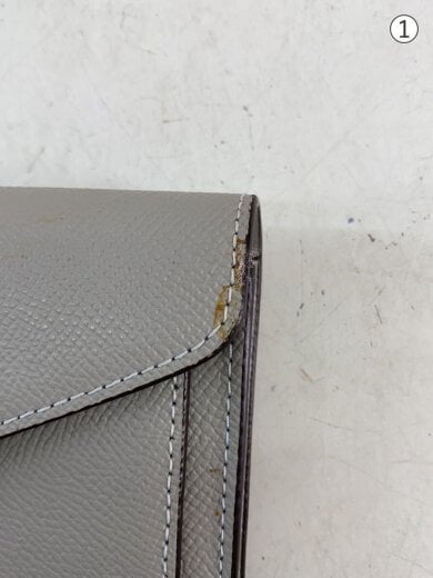 商品画像：長財布/--/GRY/無地/レディース/C2326 6