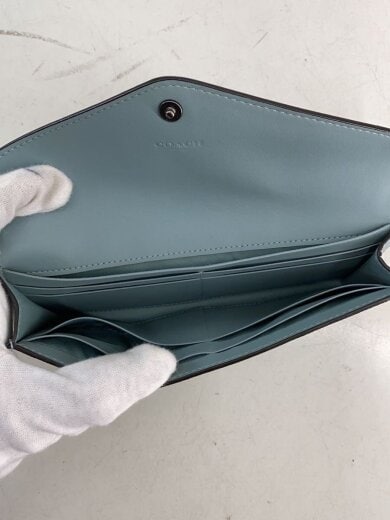 商品画像：長財布/--/BLU/無地/レディース 4