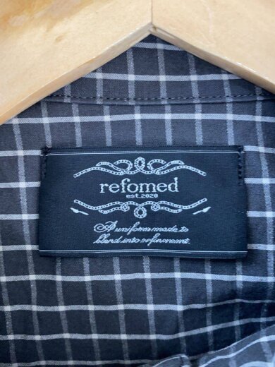 商品画像：長袖シャツ/2/コットン/GRY/チェック/RESH-027 3