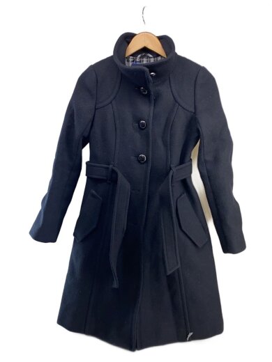 商品画像：ステンカラーコート/38/ウール/BLK/E1B12-409 1