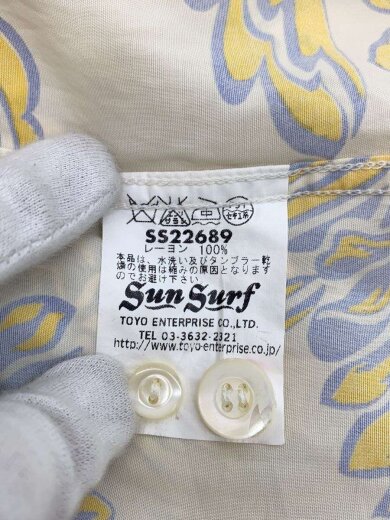 商品画像：アロハシャツ/S/レーヨン/CRM/総柄/SS22689 4