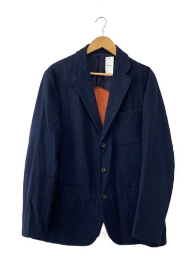 商品画像：テーラードジャケット/3/ウール/NVY/無地 1