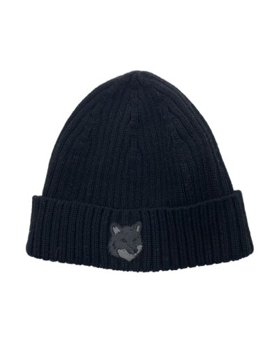 商品画像：ニットキャップ/FREE/ウール/BLK/無地/レディース/MM06111KT1022 1