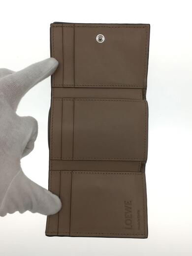 画像：LOEWE3つ折り財布/レザー/ベージュ/C821TR2X02/アナグラム/トライフォールド6ccウォレット4
