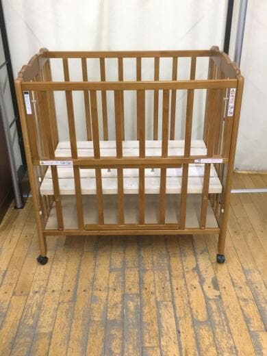 画像：大和屋大和屋/パタン折り畳みミニベビーベッド1