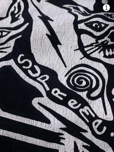 商品画像：長袖Tシャツ/S/コットン/BLK/プリント 5