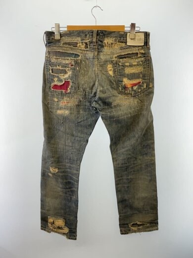 商品画像：ボトム/32/デニム/IDG/RHD-02/クラッシュリペア加工/セルピッチデニムパンツ 2