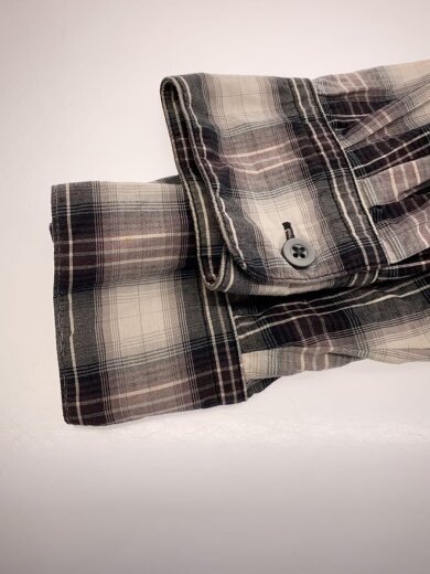 商品画像：オープンカラーチェックシャツ/S/コットン/GRY/チェック 5