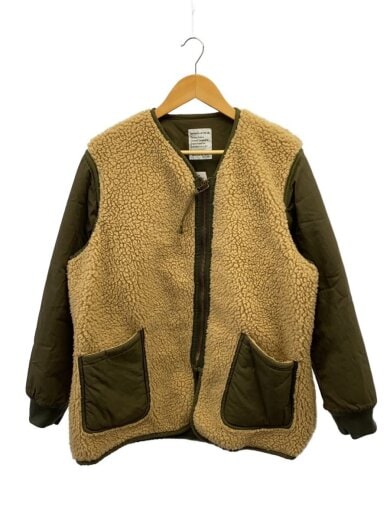 商品画像：C/N LINER ZIP JACKET/切替フリースジャケット/1/コットン/BEG 1