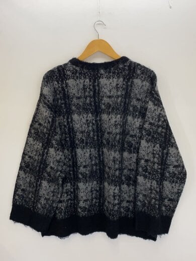 商品画像：モヘアチェックニットプルオーバー/FREE/アクリル/BLK/総柄/986003 2