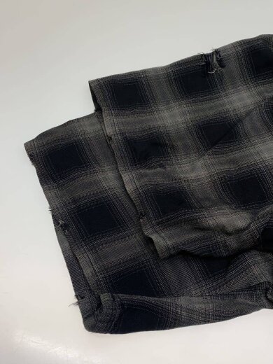 商品画像：ダメージチェックシャツ/FREE/レーヨン/BLK/チェック/136558 5