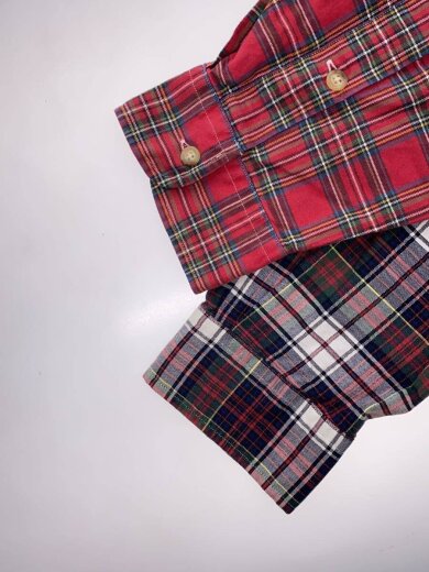 商品画像：クレイジーパターンタータンチェックドッキングボタンダウンシャツ/XL/コットン/マルチカラー/チェック 5