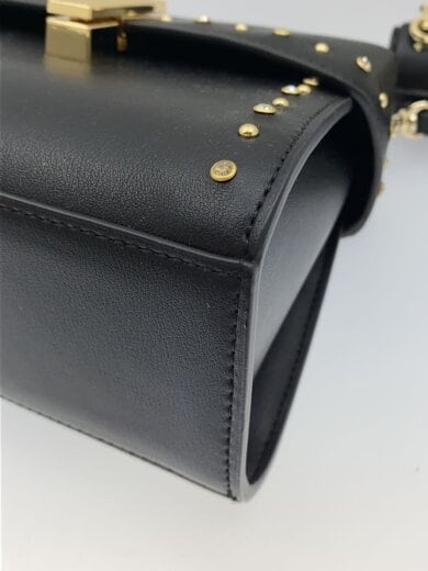 商品画像：ビジュースタッズポシェット/ショルダーバッグ/フェイクレザー/BLK/無地/CWGB259502// 6