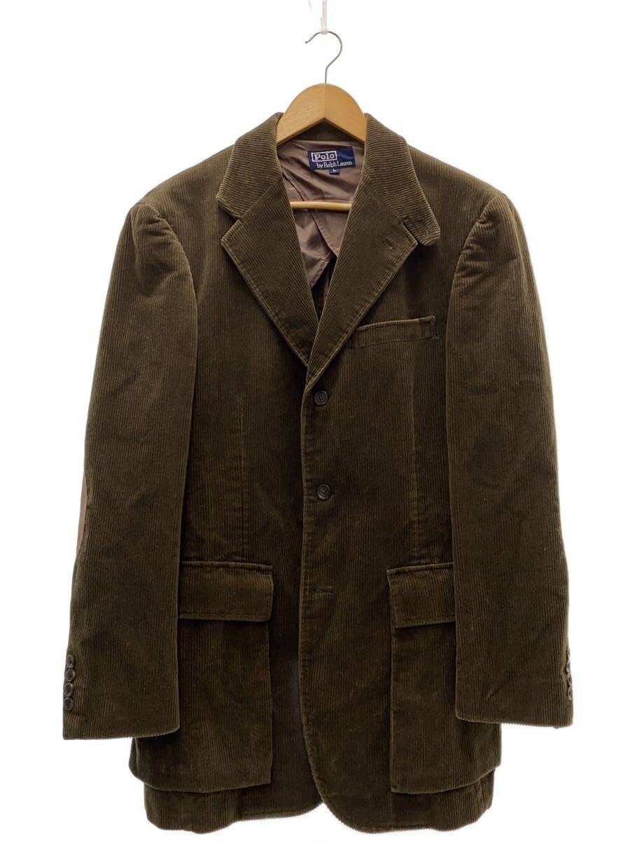 POLO RALPH LAUREN / テーラードジャケット/L/コーデュロイ/BRW/無地/エルボーパッチ/3B