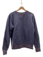 スウェット/L/コットン/NVY/無地/Vガゼット/前V/ナス紺/