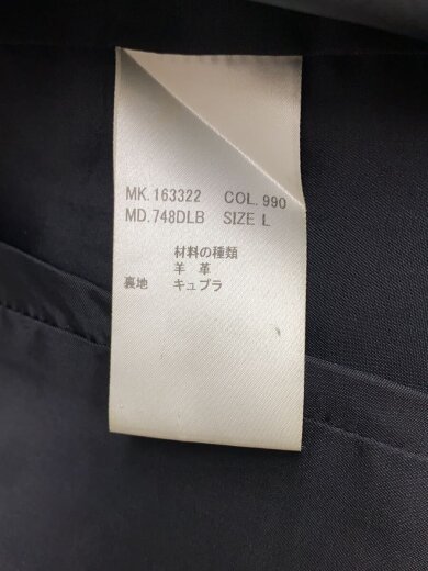 商品画像：シングルライダースジャケット/L/羊革/BLK/163322 4