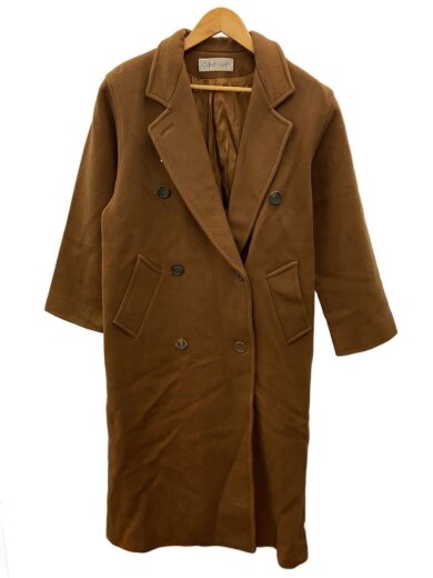 商品画像：コート/--/ウール/BRW/無地/アメリカ製/ダブルブレスト/白タグ 1