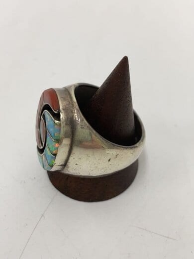 商品画像：リング/--/21号/メンズ/Amy Wesley/ターコイズ＆レッドコーラル 2