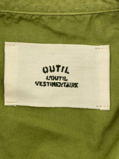 商品画像：長袖シャツ/--/コットン/GRN/無地/ダブル/バンドカラー 3