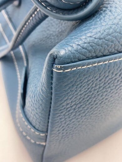 商品画像：ハンドバッグ/レザー/BLU/無地/巾着 7