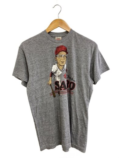 商品画像：Tシャツ/L/ポリエステル/GRY/プリント/SABO/90s/アメリカ製 1