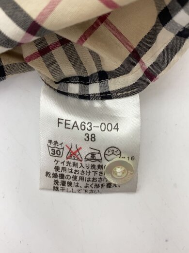商品画像：長袖シャツ/38/コットン/BEG/チェック/FEA63-004 4