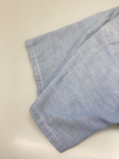 商品画像：半袖シャツ/--/ポリエステル/BLU/無地/70s/シャンブレーシャツ 4