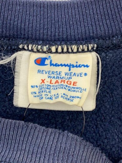 商品画像：80s/スウェット/XL/コットン/NVY/プリント/トリコタグ/WISCONSIN/ナス紺 3