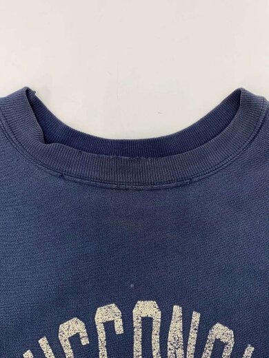 商品画像：80s/スウェット/XL/コットン/NVY/プリント/トリコタグ/WISCONSIN/ナス紺 7
