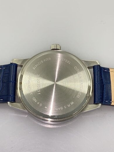 商品画像：クォーツ腕時計/アナログ/レザー/SLV/NVY/6324-S121418 3