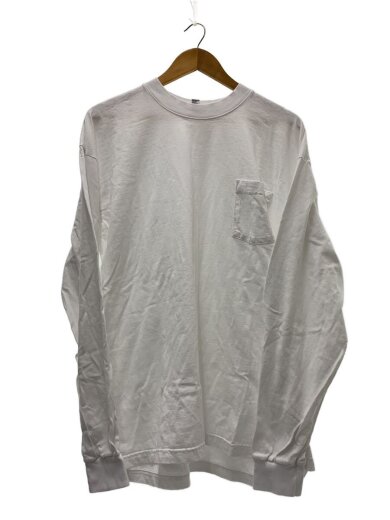商品画像：長袖Tシャツ/XL/コットン/WHT/USA製 1