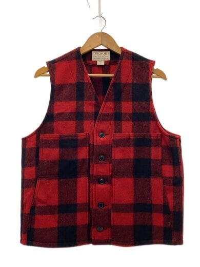 商品画像：MACKINAW WOOL VEST/M/ウール/RED/チェック/8037-45-70002 1