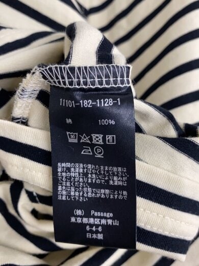 商品画像：７分袖カットソー/--/コットン/CRM/ボーダー 4