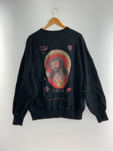 商品画像：スウェット/Open End Yarn Sweat Crew Neck（JESUS）/M/コットン/BLK// 2