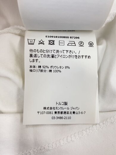 商品画像：Tシャツ/M/コットン/WHT/無地/E10918100800/Slim Fit// 5