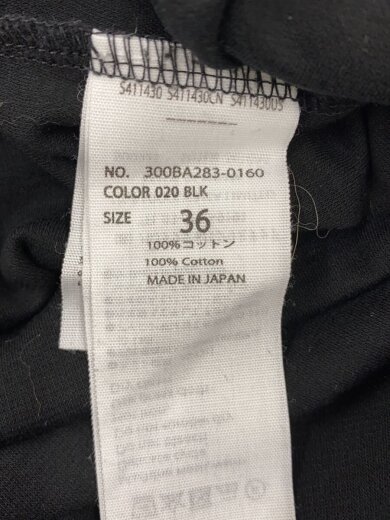 商品画像：半袖ワンピース/ロングチュニックカットソー/36/コットン/BLK/無地/300BA283-0160 4