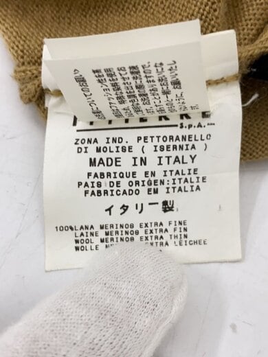 商品画像：ニット・セーター(薄手)/L/ウール/CML/無地/イタリア製 4