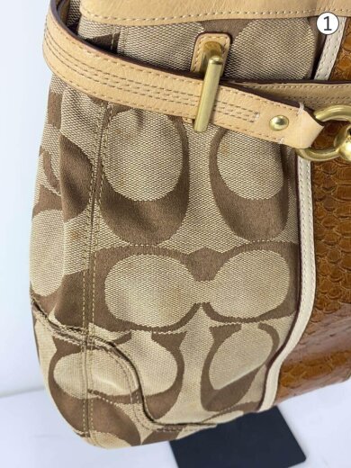 画像：COACHトートバッグ/キャンバス/BRW/総柄/F08717