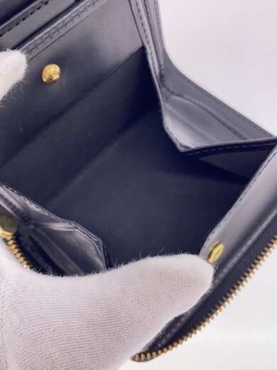 商品画像：2つ折り財布/レザー/BLK/無地/メンズ/S0881P 5