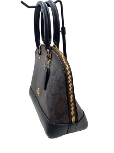 商品画像：ミニ・シエラサッチェル_シグネチャー_ブラウンレザー/レザー/BRW/総柄 2