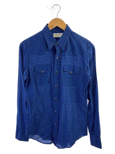 商品画像：長袖シャツ/--/コットン/BLU/ギンガムCK/415444 1