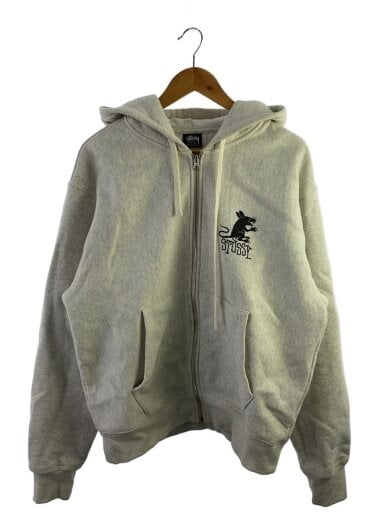 商品画像：ジップパーカー/L/コットン/GRY 1