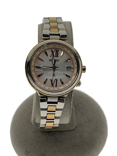 商品画像：ソーラー腕時計/アナログ/ステンレス/PNK/SLV/1B25-OAKO 1