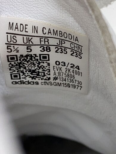 商品画像：オリジナルス/SAMBA OG/サンバ/ホワイト/B75806/23.5cm/WHT 5