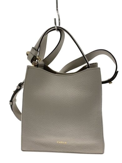 商品画像：ショルダーバッグ/レザー/GRY/無地/2WAY/NUVOLAバケットバッグ 1