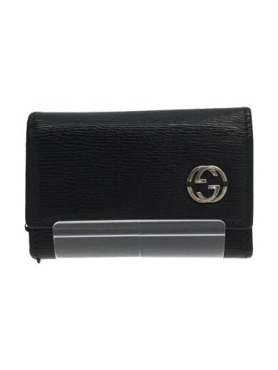 画像：GUCCIキーケース_インターロッキングG/フェイクレザー/BLK/メンズ/2563371