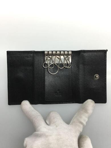 画像：GUCCIキーケース_インターロッキングG/フェイクレザー/BLK/メンズ/2563374